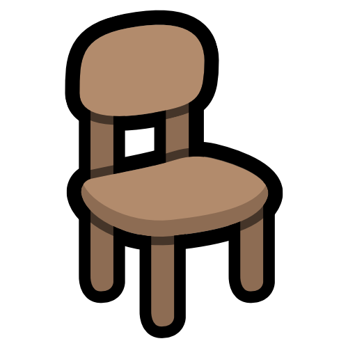 A wooden chair without arms